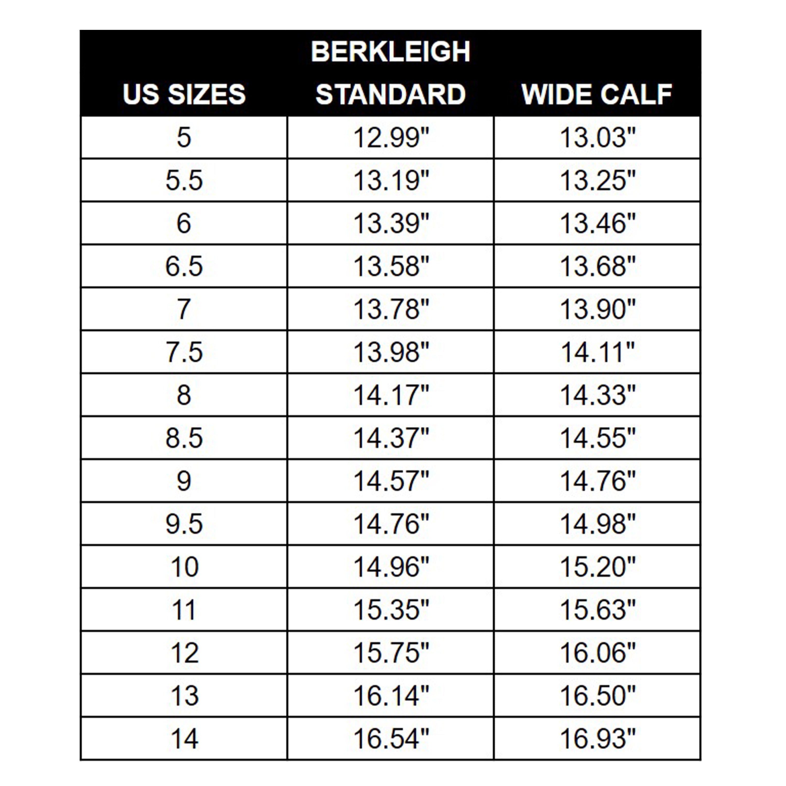 Calf Measurement Chart