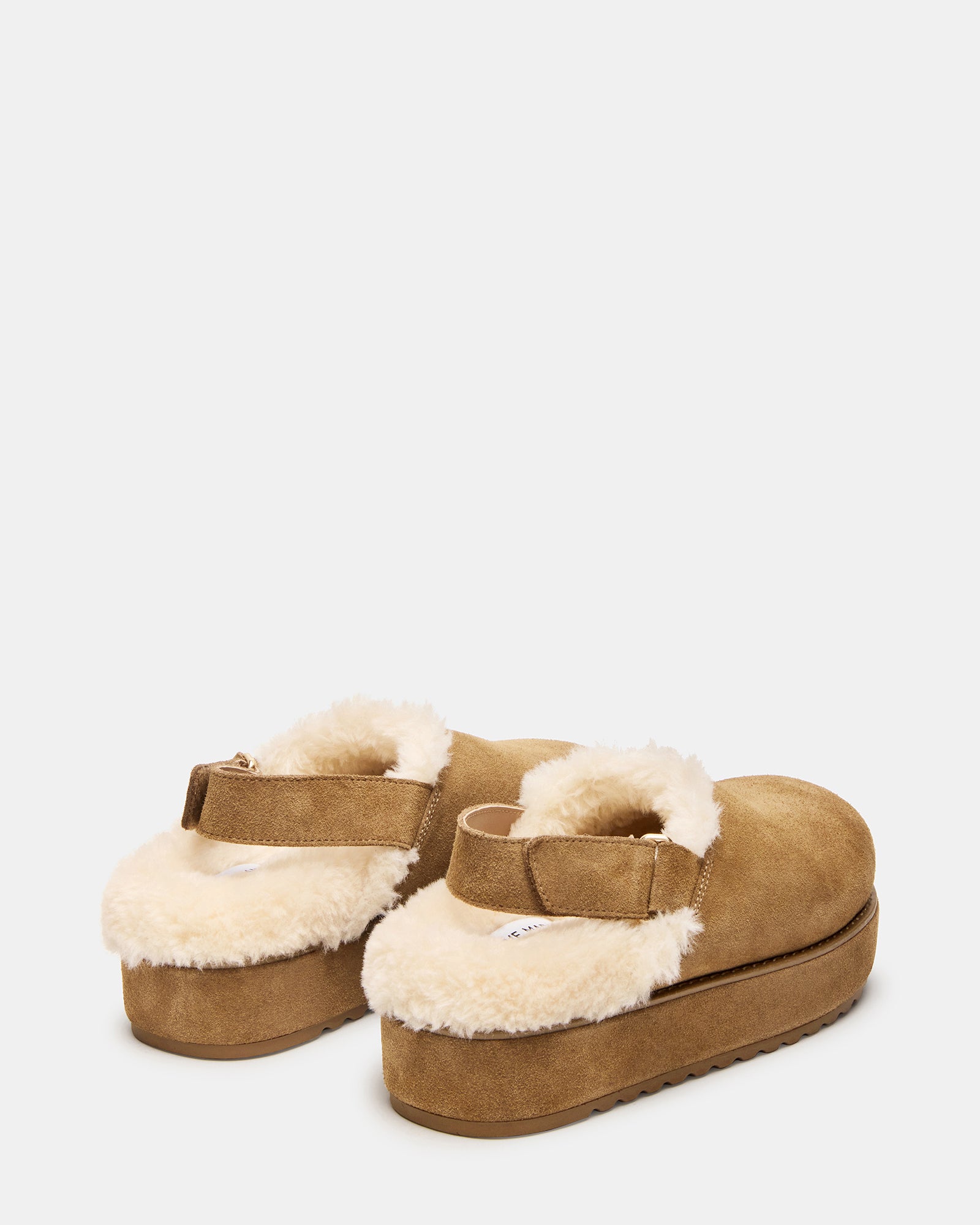MELLOW FAUX FUR COGNAC SUEDE
