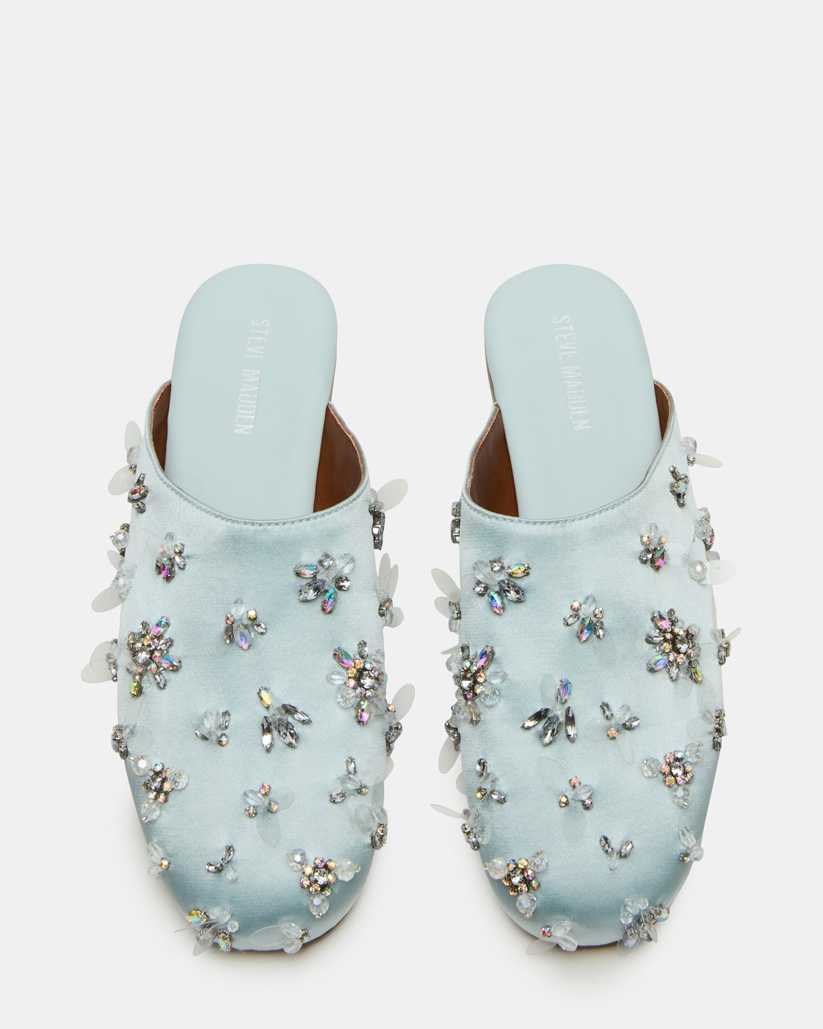 PEARSON BLUE SATIN RHINESTONES